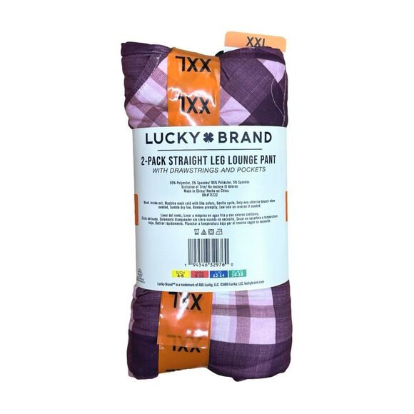Lucky Brand 2-Pack Straight Leg Lounge Pants x Pockets & Drawstrings - Size XXL - Picture 3 of 4